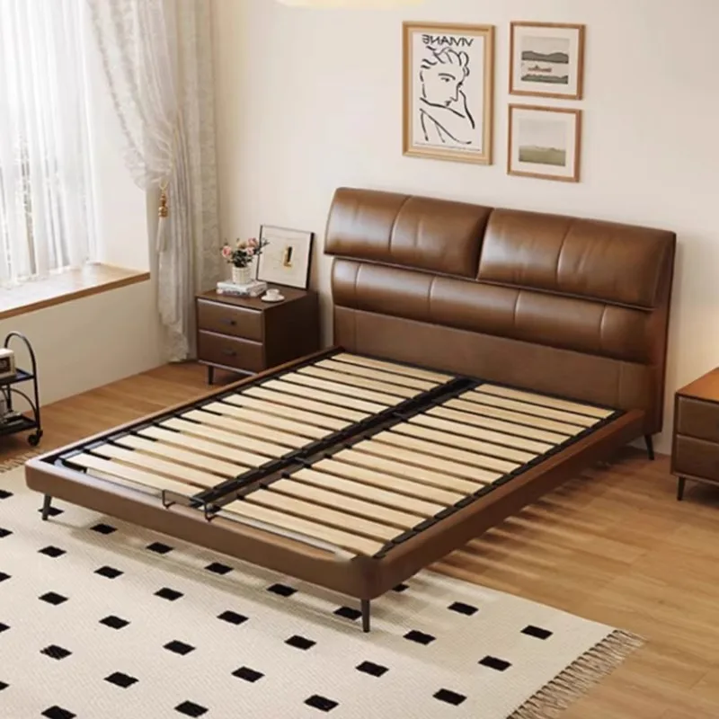 Designer Bedroom Nordic Bed Frame King Size Master Aesthetic Modern Bed Frame Modular Luxury High End Cama Box Casal Furniture