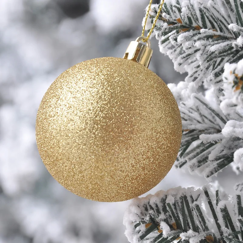 24pcs/box Christmas Ball Electroplated Plastic Ball 3cm Christmas Tree Pendant 2025 Xmas New Year Party Pendant Decoration Set