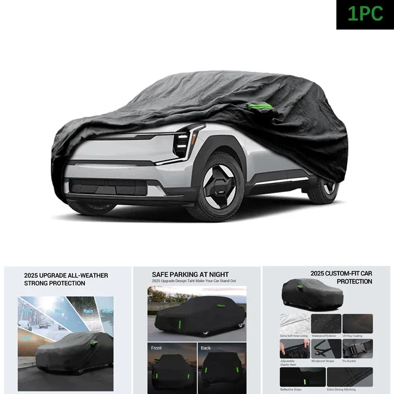

Car Cover Custom Fit Waterproof All Weather for Automobiles Rain Snow Sun Protector Indoor Outdoor For 2024 2025 Kia EV9