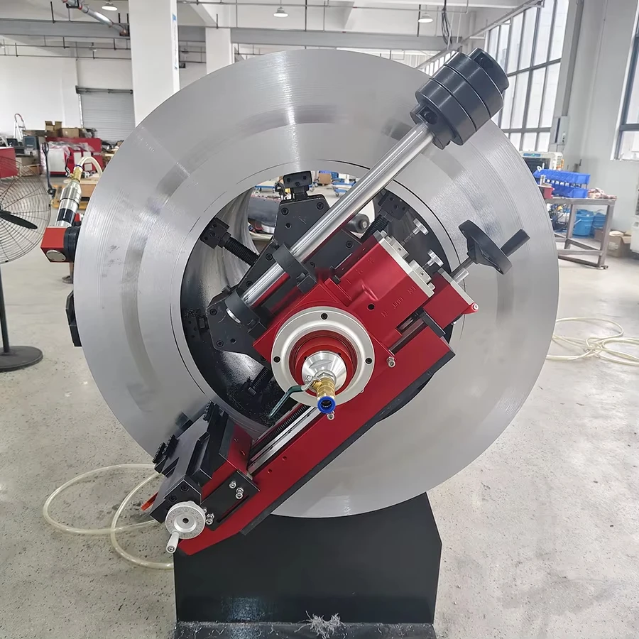 FLP-1000 Automatic Pneumatic Stainless Steel Flange Facing Chamfering Machine New Condition Gear For Factory Use