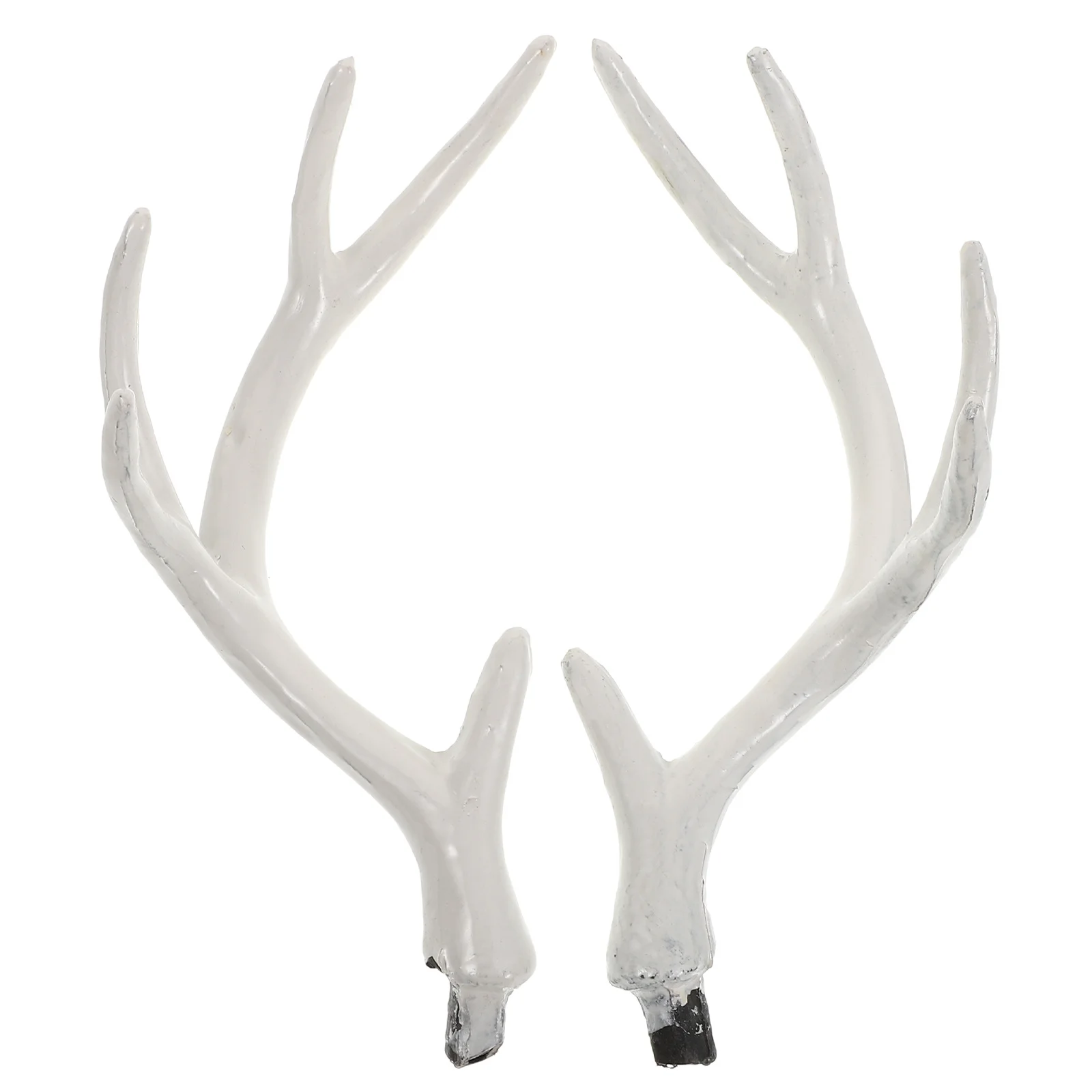 

1 Pair 25Cm Realistic White Deer Antlers Christmas Party Props Reindeer Costume Accessories Mini Plastic Faux Antler Headband