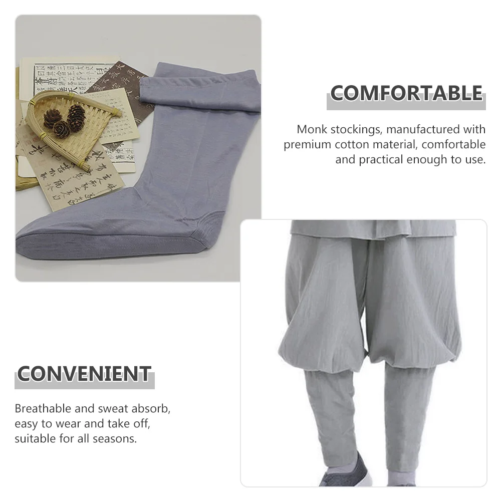 

1 пара чулок-монах, хлопковые носки, дышащие, впитывающие пот, удобные для тренировок по медитации, носки буддийского монаха для сна