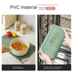2024 New Fashion Fantasy Style Non-slip Silicon Draining Mat Dining Pad Tableware Drying Mats Dish With Foldable Washable