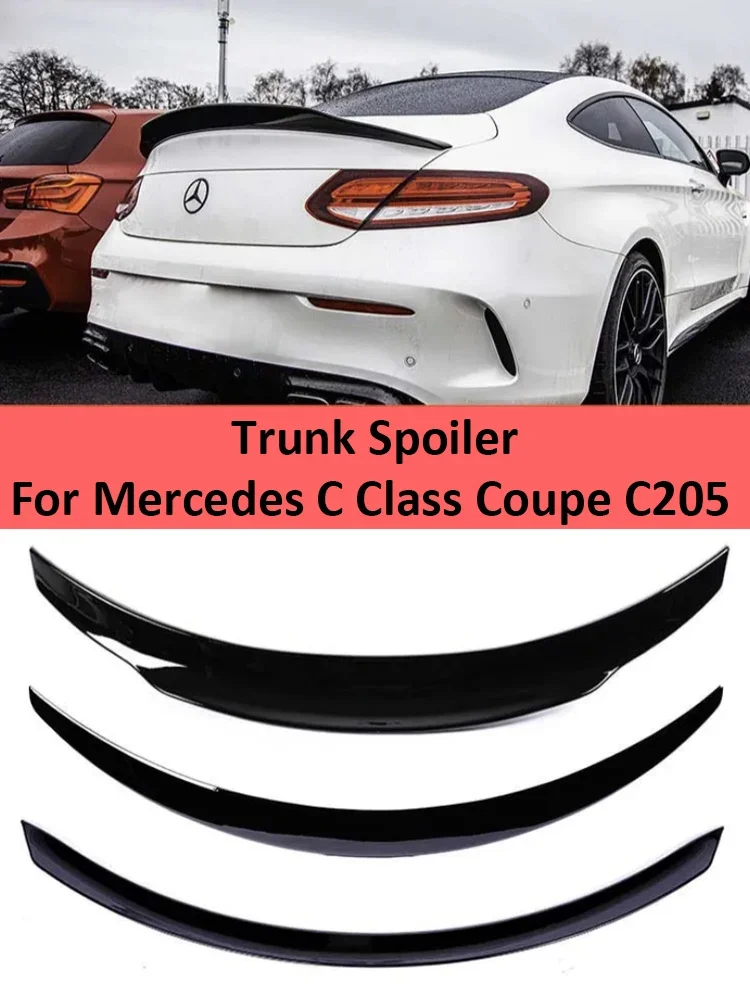 

Задний спойлер багажника, дефлектор AMG PSM, глянцевый черный комплект крыльев из углеродного волокна для Mercedes Benz C Class Coupe W205 2015-2021