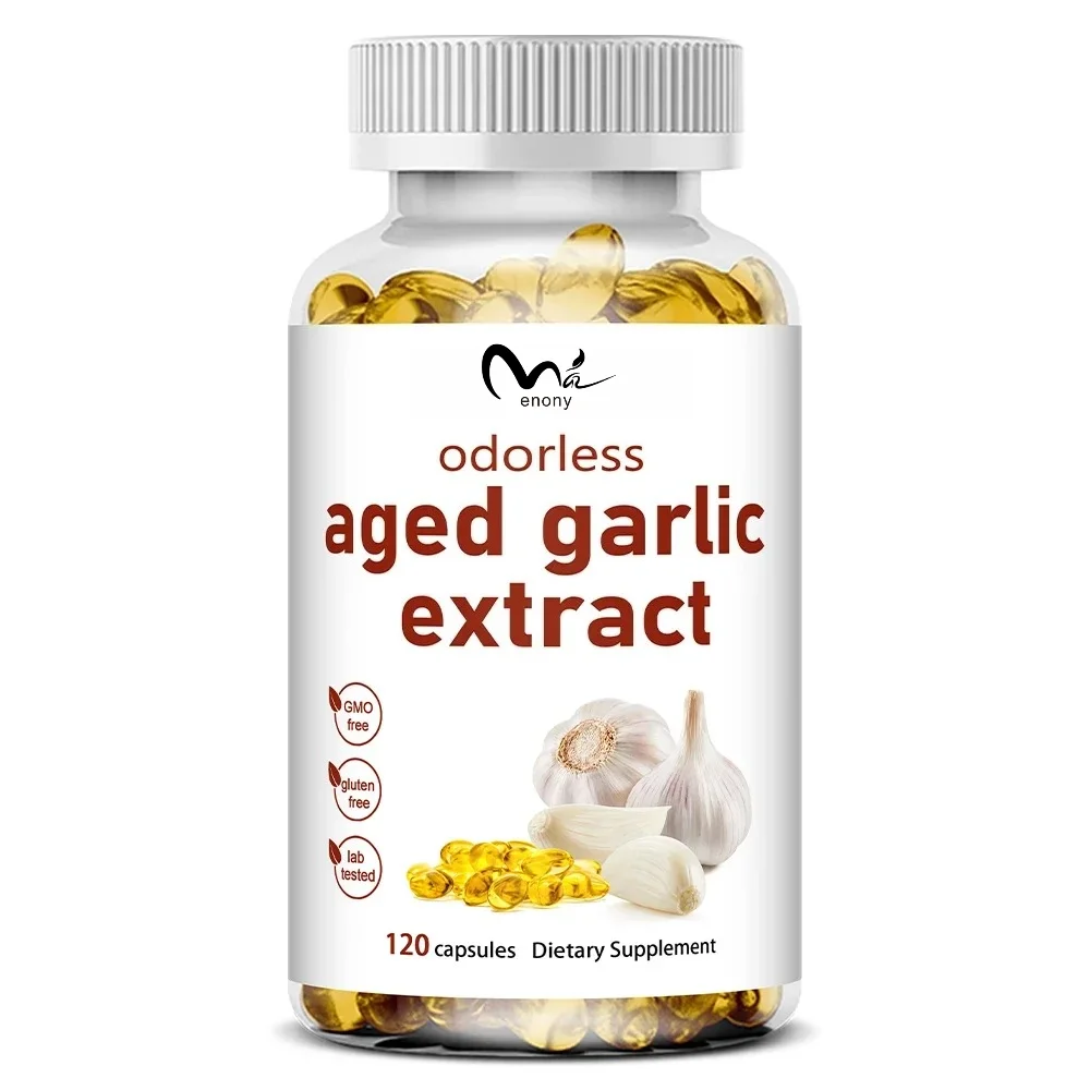 Garlic Oil Supplement Capsules - for Immune and Cardiovascular, Balance Cholesterol Levels, Enhances Immunity