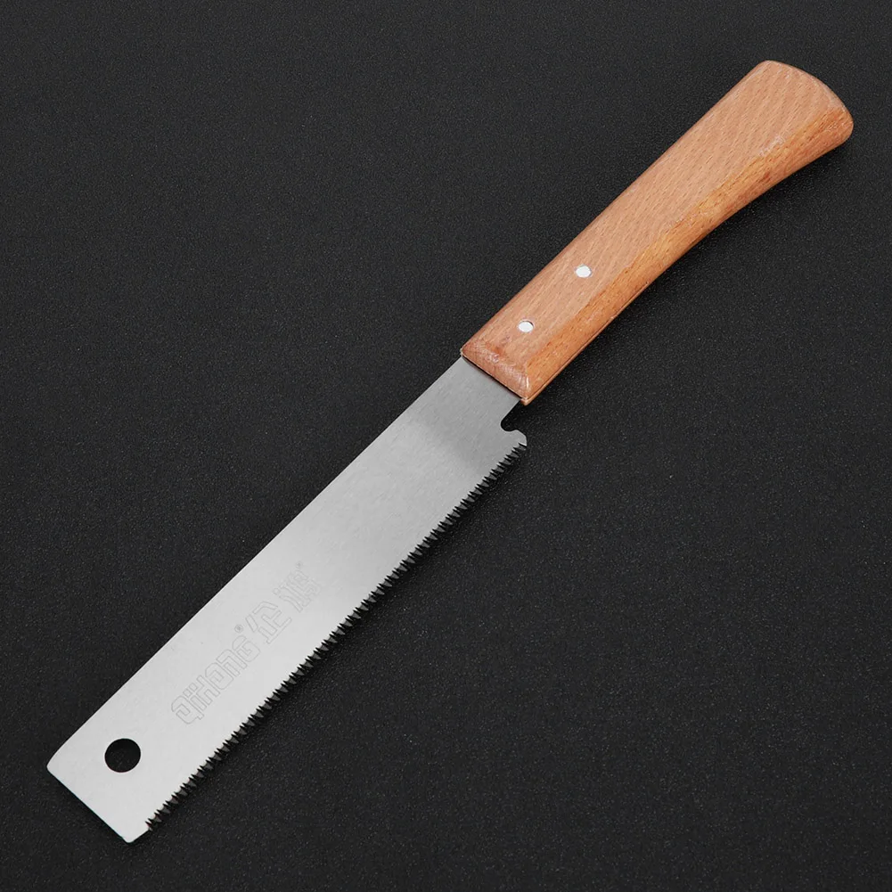 Japanese Style Hand Saw Single Sided Wooden Handle Accurate Household Woodworking Flush Cutting Trim Tool 12in Wood Hand Saw