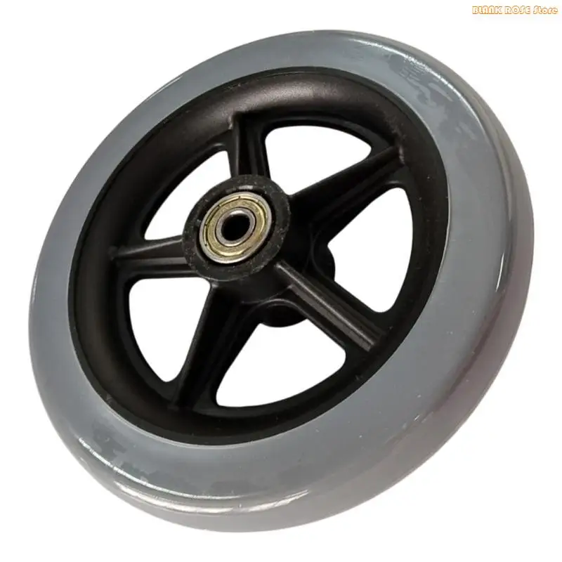K1AE 6/8Inch Front Castor Smooth Tire Wheel Wheelchair Replacement Parts