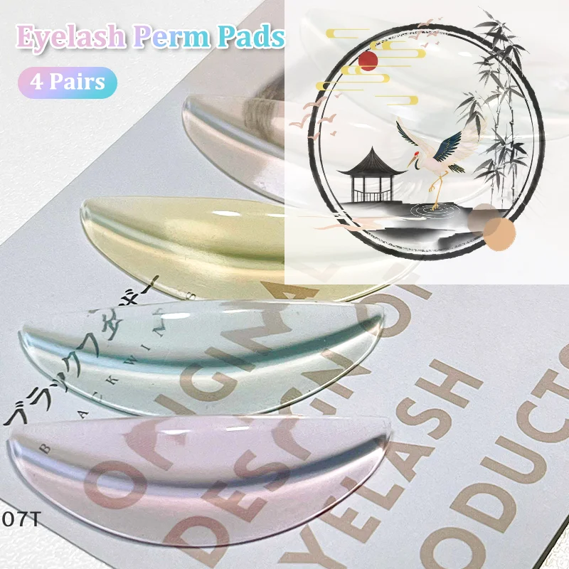 4 pares de almohadillas de silicona para permanente de pestañas, varillas de levantamiento de pestañas, escudo L, rizador de pestañas deformado, accesorios, aplicador, herramientas de maquillaje