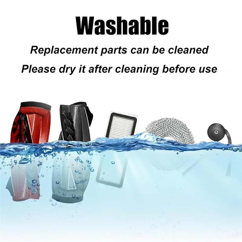

Replacement Parts For Roborock Qrevo Curve/P20 Pro Robot Vacuum Cleaner Parts Main Side Brushes Dust Bags Filters Wipes
