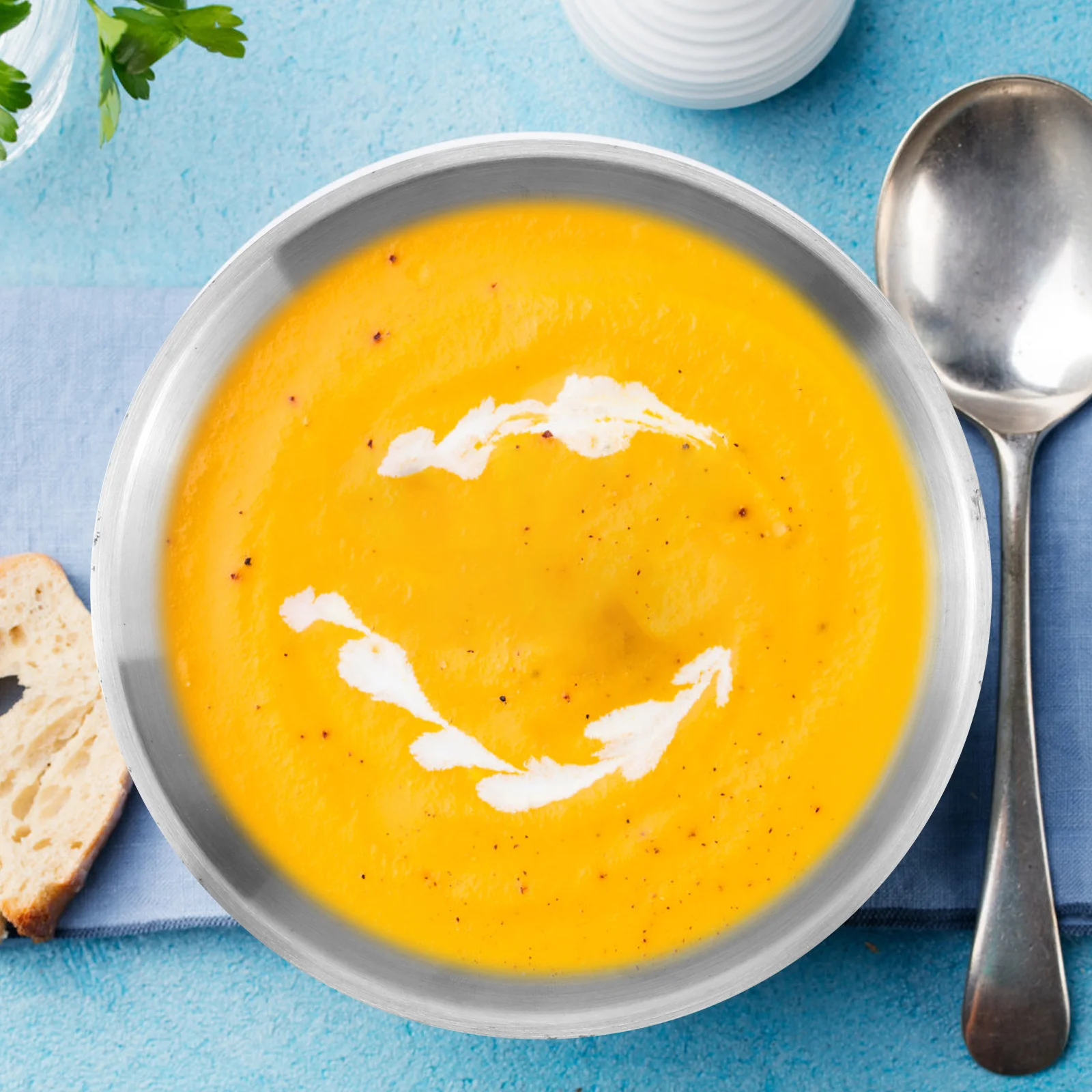 

1pc Double Salad Bowl Stainless Steel Kitchen Bowl For Rice Noodle Soup Dessert Storage Home Restaurant Use Kitchen Bar Tools