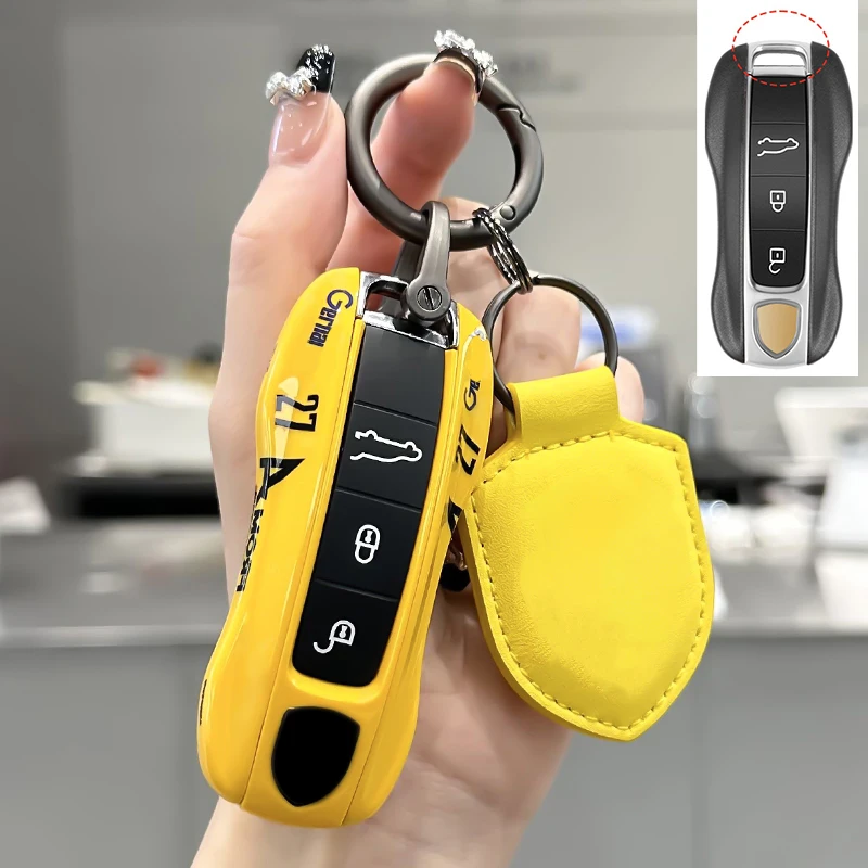 For Porsche Cayenne 718 Panamera 911 Macan Boxster Cayman Remote Car Multiple Painting Key Case Replace Cover Accessories