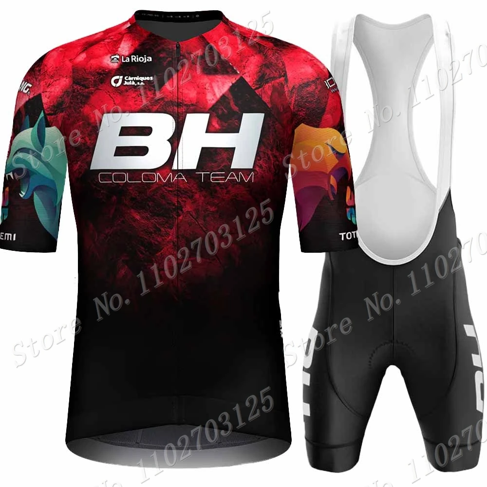 Maillot BH Coloma Team 2024 Cycling Jersey Set Mens Short Sleeve Red Clothing Road Bike Shirts Suit Bicycle Bib Shorts MTB Wear