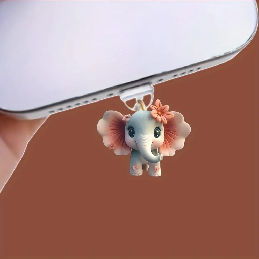 Cute Acrylic Dustproof Plug Compatible With IPhone Type C Android Charger Port Cover For All The Phones