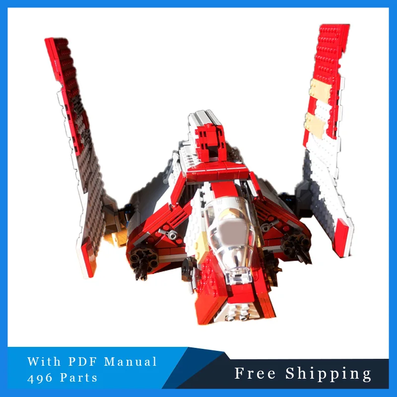 496 pièces MOC War série rouge Combat navette spatiale blocs de construction modulaires briques pour garçons cadeau d'anniversaire de noël costumes éducatifs