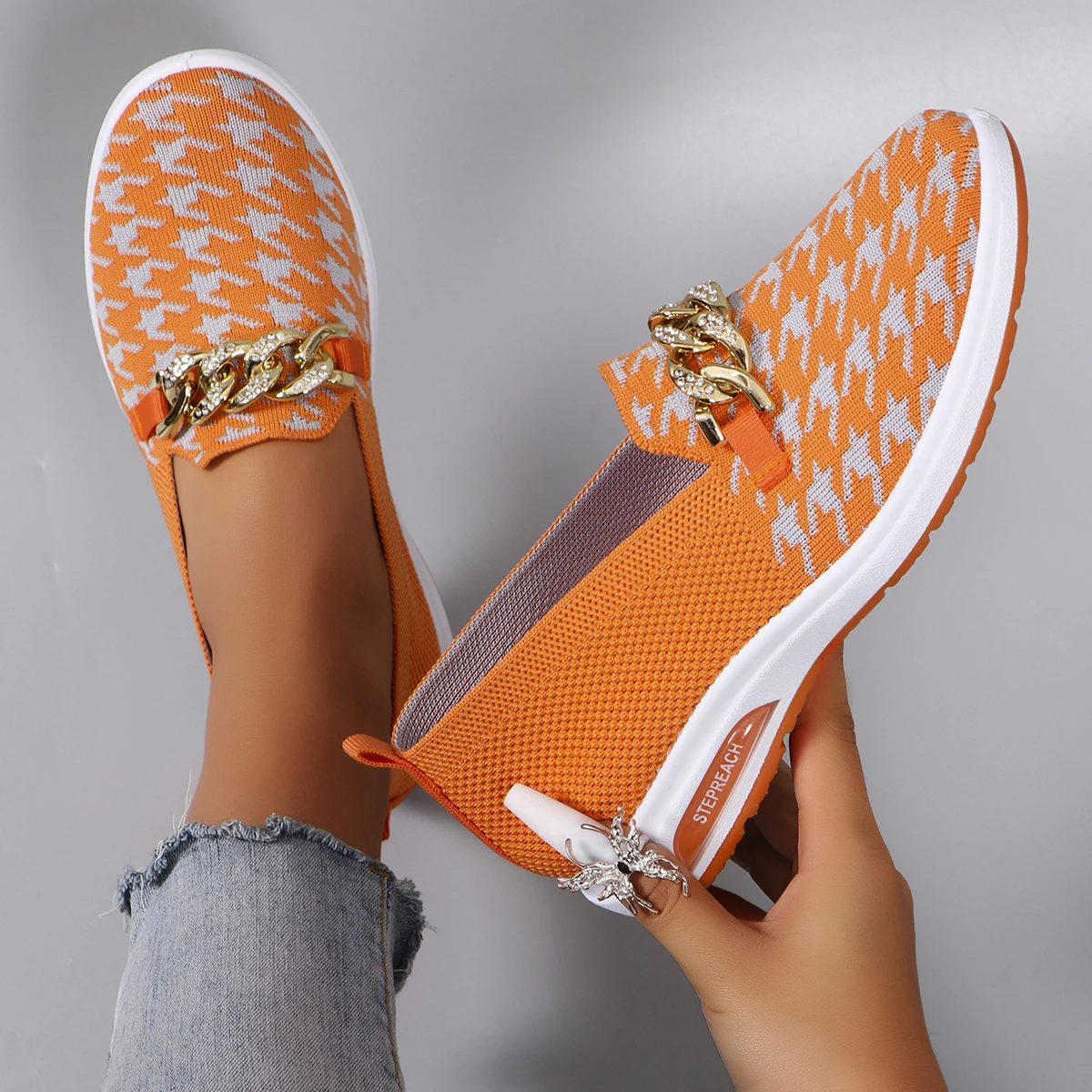 أحذية نسائية صيفية مسطحة شبكية قابلة للتنفس أحذية نسائية أحذية رياضية كاجوال، شحن مجاني للتخليص