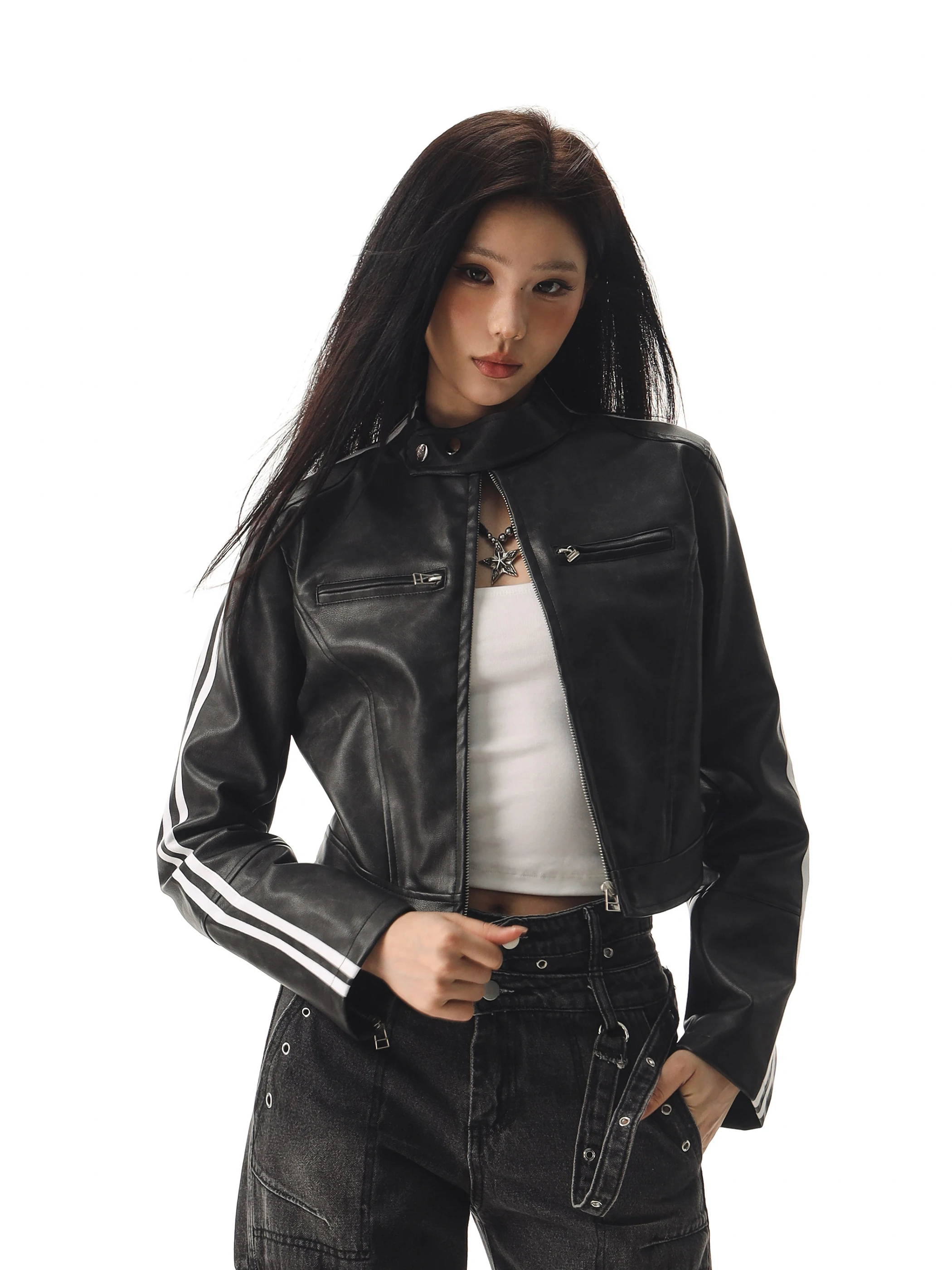 Slim Fit American Sle Leather Jaet Women's ort Coat CCAPTAINBEER Beer Captain Brand Faionable Autumn New Arrival
