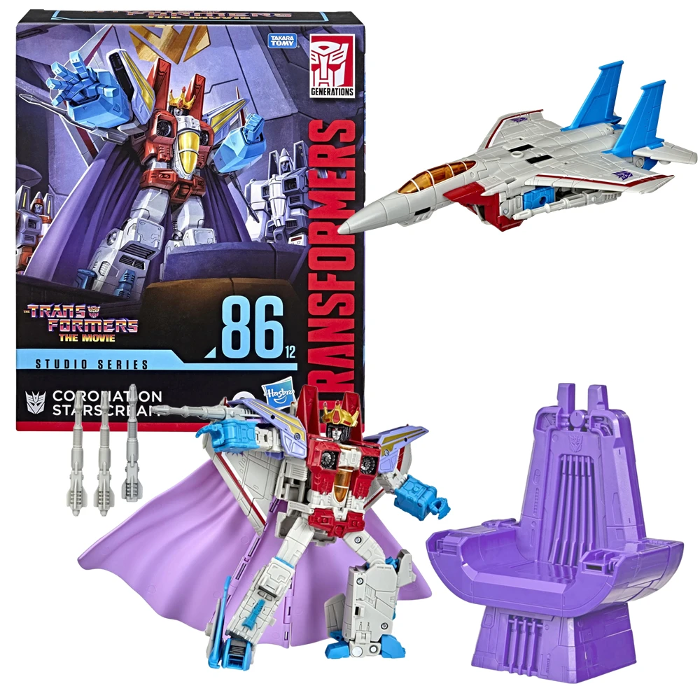 Hasbro Transformers Toys Studio Series Leader Class The Movie Coronation Starscream Action Figure Model Doll SS86-12