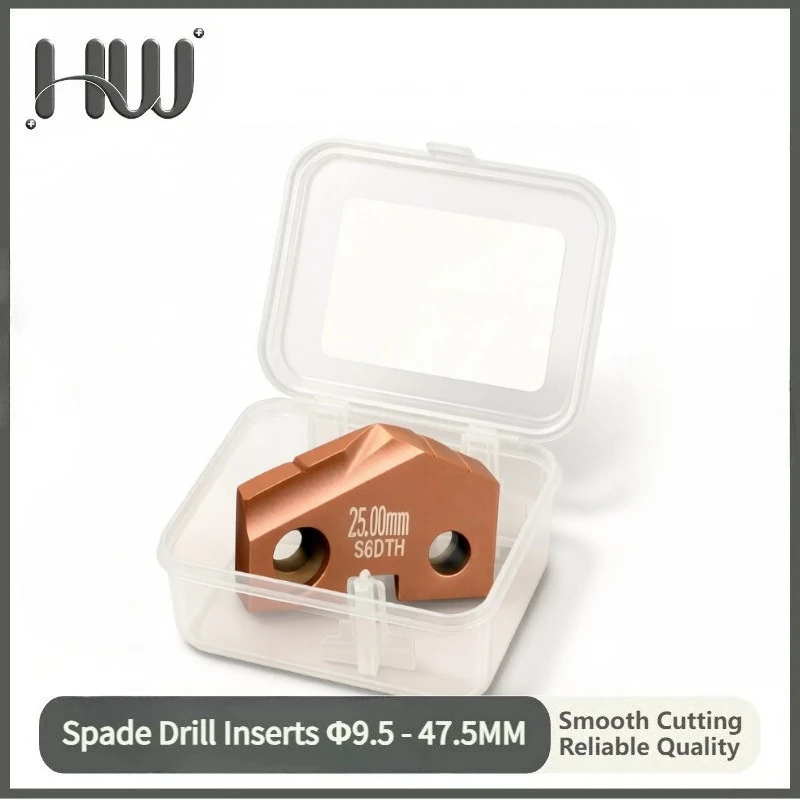 TiAlN Coated 9.5-114mm Spade Crown Deep Hole Drill, Cobalt Tungsten Carbide Inserts, Cobalt Containing Powder HSS