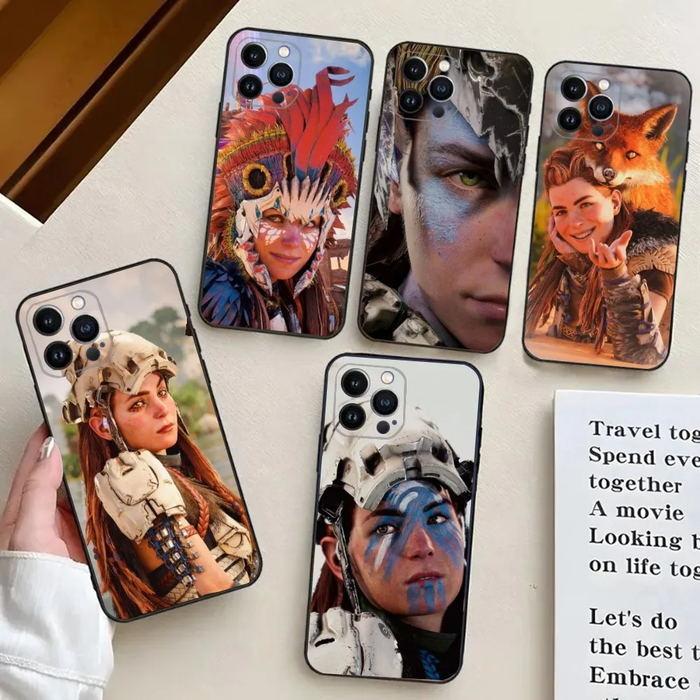 Aloy HFW Game Horizon   Phone Case For iPhone 15,14,13,12,11,Plus,Pro Max,XS,X,XR,SE,Mini,8,7 Soft Silicone Cover