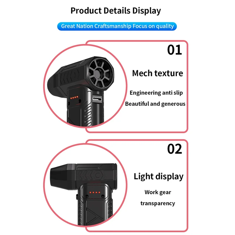 

110000RPM Brushless Motor Blower Electric Air Blower Brushless Motor Rechargeable Air Fan