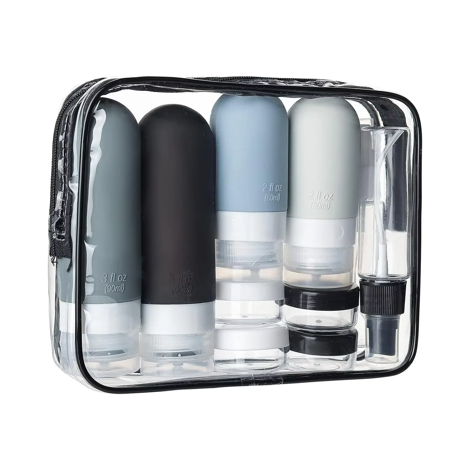 16 Pack Leak Proof Travel Bottle Set Made Of Silicone - TSA-Approved Containers For Toiletries And Conditioner