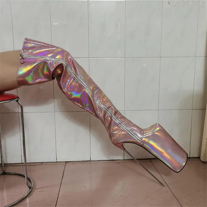 Catwalk Shows 30cm Ultra Thin High Heels Over The Knee Long Boots Platform Ladies Cosplay 12 Inches Pumps Women Motorcycle Shoes