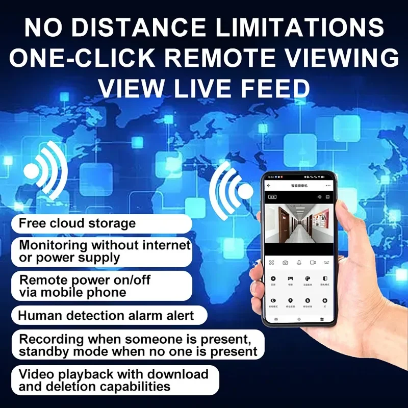 

Wireless Smart Video Doorbell, 2.4G WiFi Home Security Cam, 2-way Audio, Night Vision, Motion Detection, Secure Home Monitoring