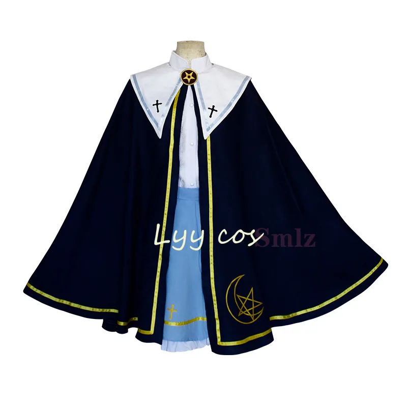 Tomoyo Sakura  Daidouji Cospaly Anime Card Captor Sakura Cosplay Costume Magic Star Dress With Wigs Suit