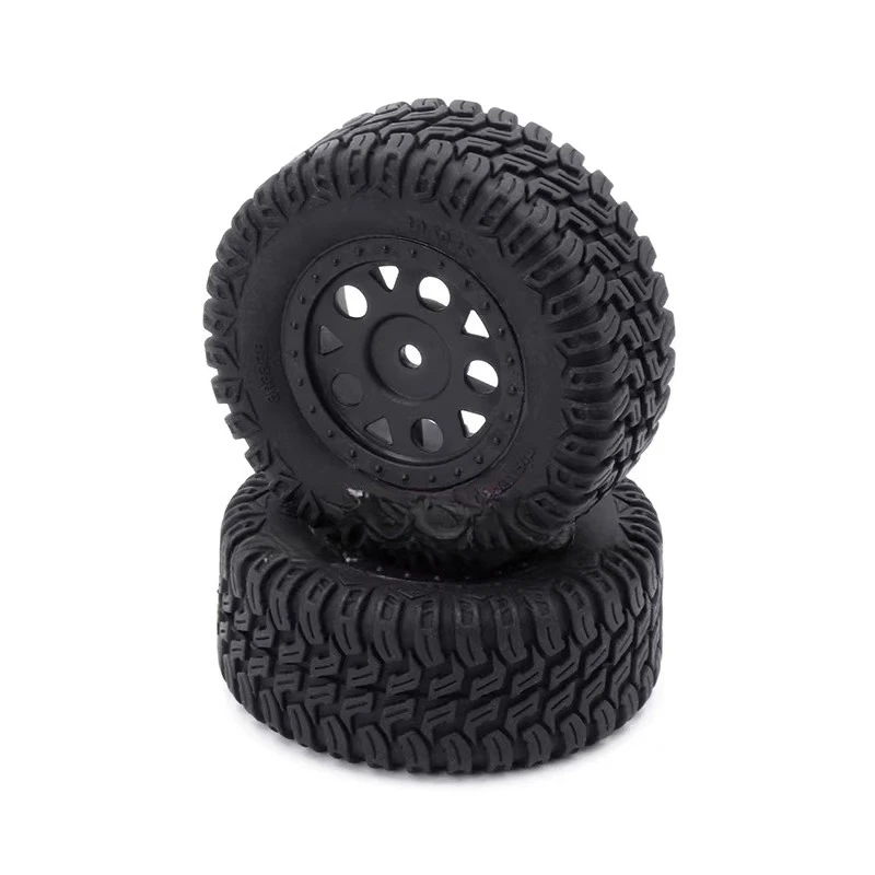 

LC Racing 1/14 EMB-SC Short Course/Desert Truck Pre-Glued Tire Set L6268 - High-Grip Off-Road Tires for RC Racing & Bashing