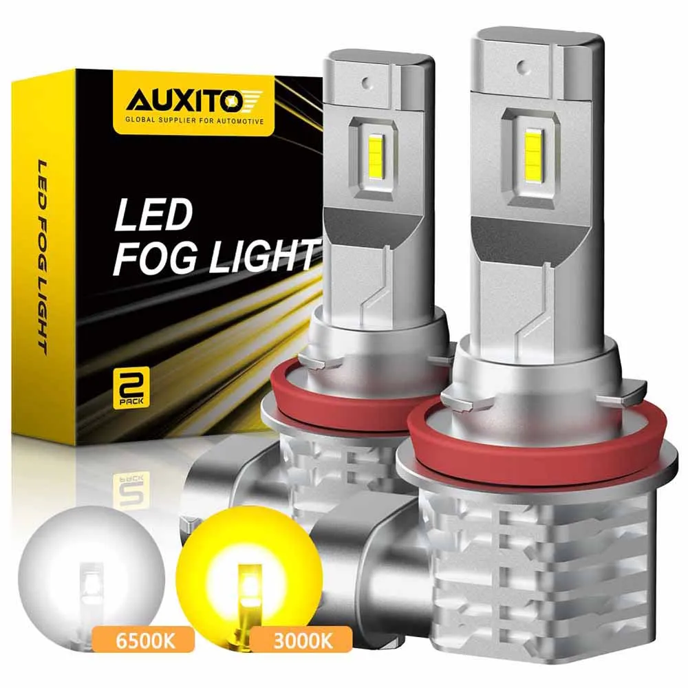 

AUXITO H11 H16JP H10 H8 H9 LED Fog Light Canbus No Error HB3 HB4 9005 9006 Bulb Car DRL Daytime Running Lamp 2000LM 6500K 3000K