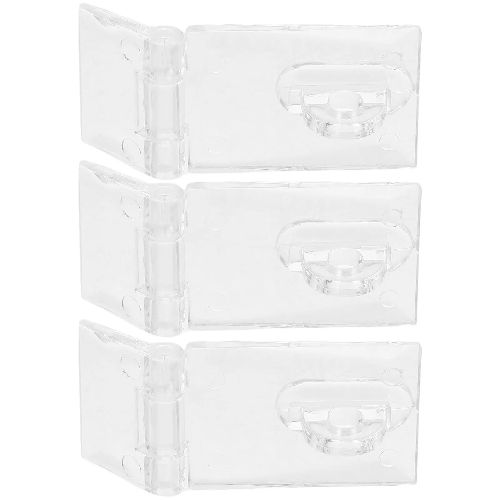 

3pcs Transparent Buckle Door Latch Lock Acrylic Small Clear Hardware Hinge HaspLatch Secure Fastening Classic Design Selected