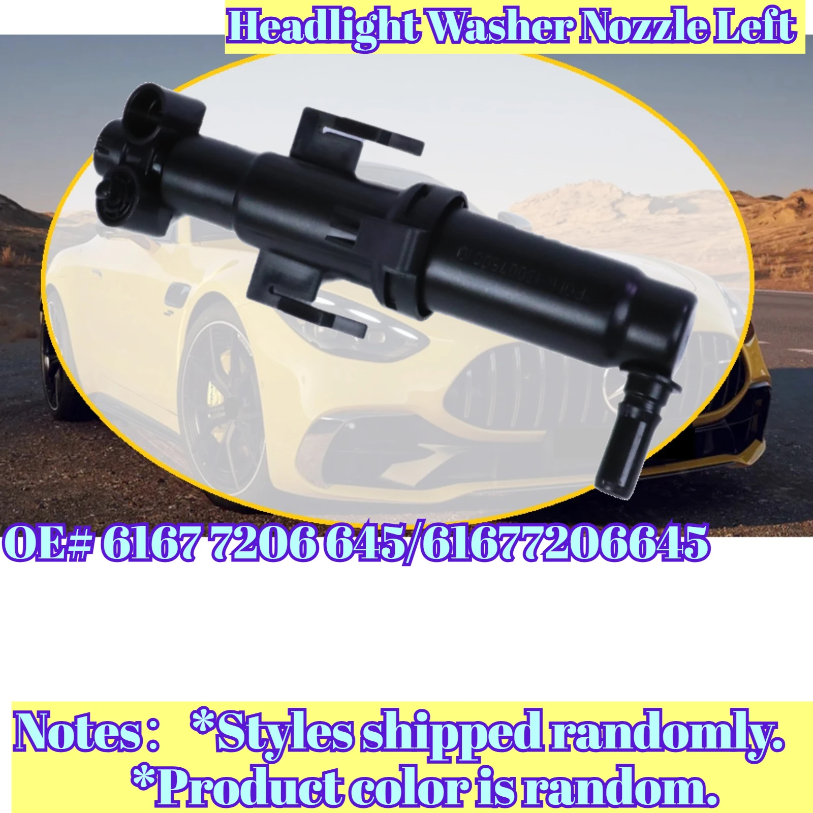 Left Side Headlight Washer Nozzle for BMW Z4 E89 18i 20i 23i 28i 30i 35i 35is 2009-2016, OE# 6167720645/ 6167 7206 645 - view 2