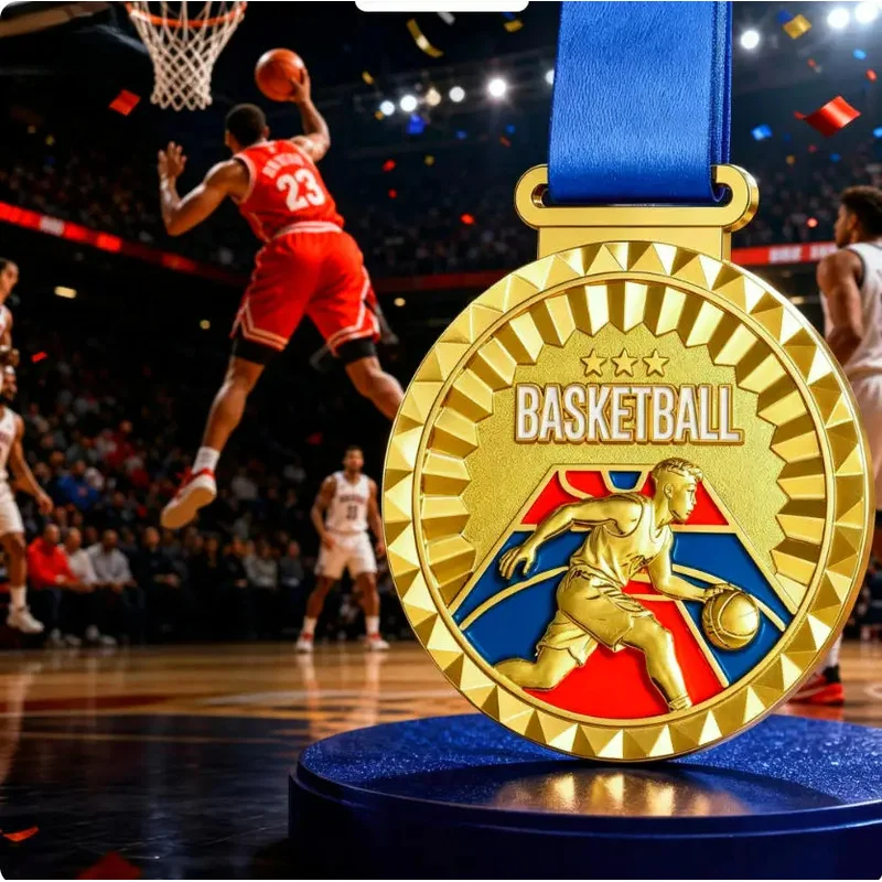 Customized Basketball Medals For Student Class League, Enterprise Employee Competition, And Commendation Awards