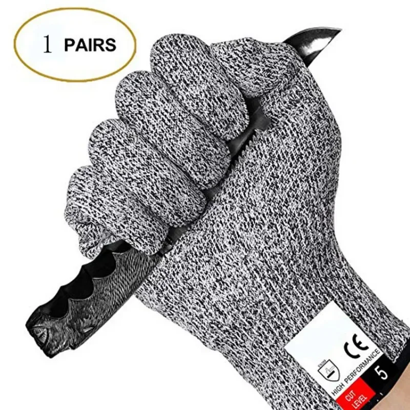 HPPE-Sicherheits-Anti-Schnitt-Handschuhe der Stufe 5, hochfest, Industrie, Küche, Garten, kratzfest, schnittfest, Glasschneiden, vielseitig einsetzbar – Detail 2