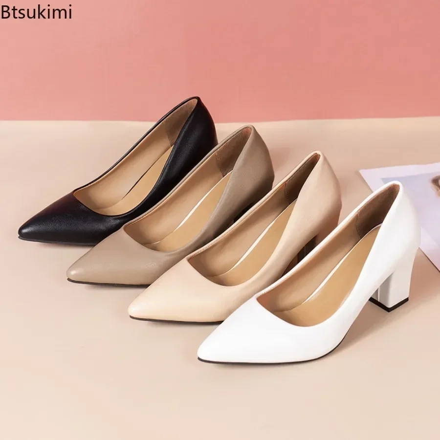 

2025Women's Sexy High Heels Pumps Pointed Toe Solid Women Shoes Comfortable Elegant Females High Heels Shoes Office Ladies Shoes