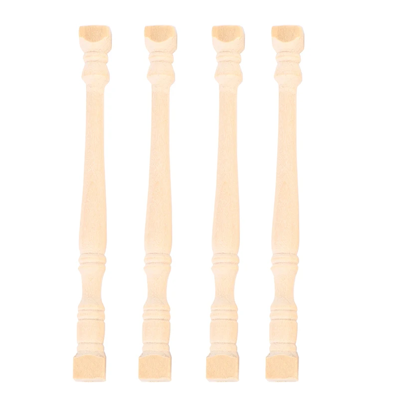 4 ชิ้น/เซ็ต 1:12 Dollhouse Miniature ไม้เสาโรมันชุดเฟอร์นิเจอร์ของเล่น