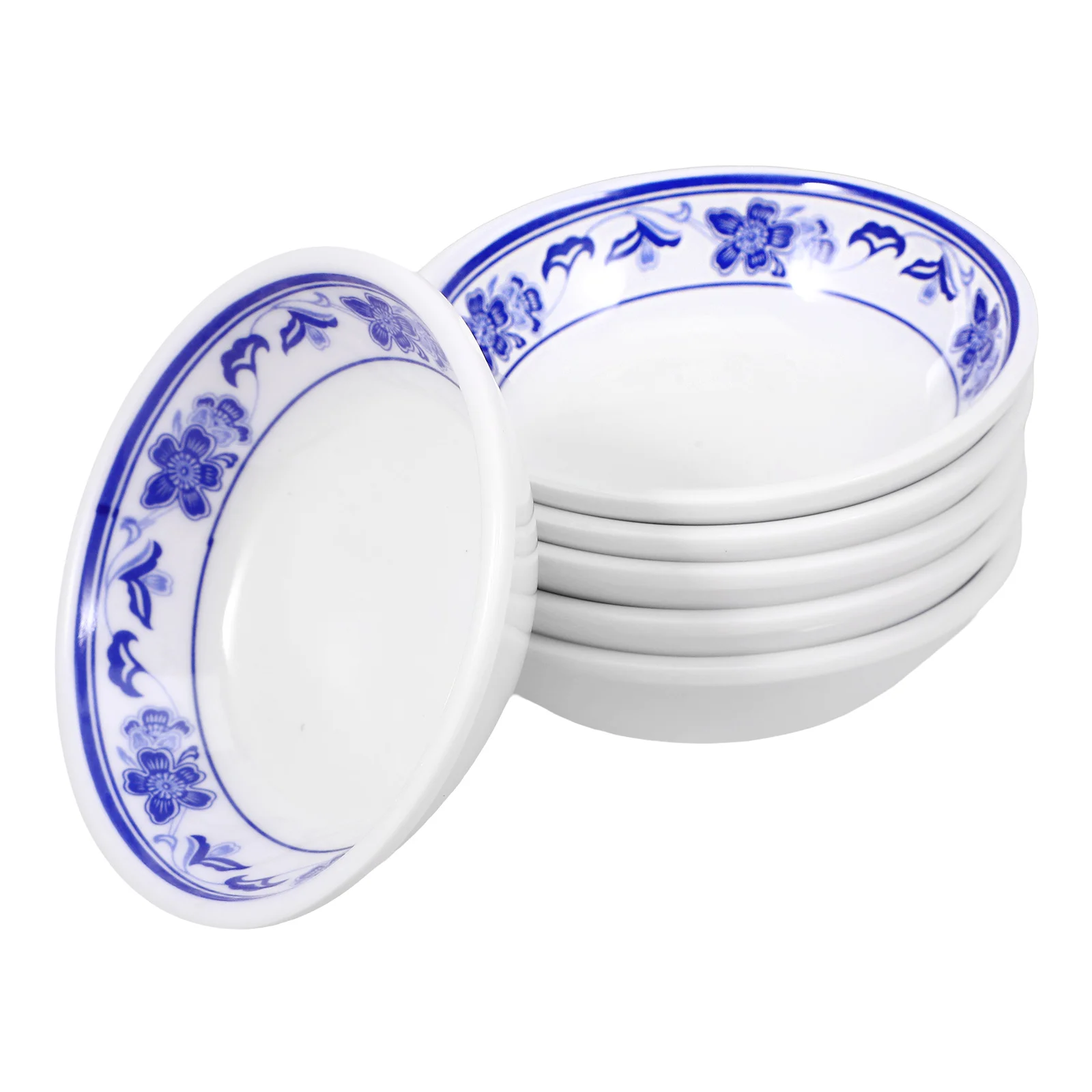 

6pcs Sauce Plates Melamine Dishes Seasoning Small Bowls Containers Firm Washable Safe Environmental Friendly Elegant
