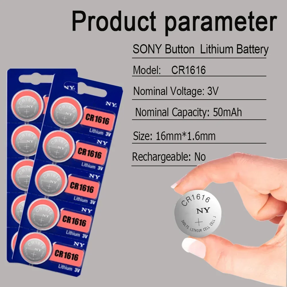 5pcs-20pcs Original For SONY CR1616 Coin Cells Batteries CR 1616 Lithium Button Battery For Watch Remote Key