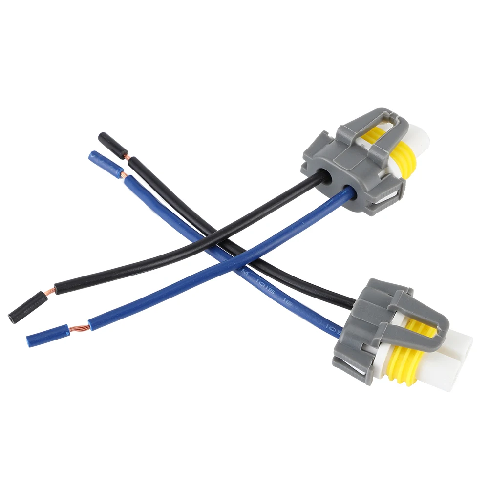 2Pcs H11/H8 Female Adapter Wiring Harness Socket Connector for Fog Light Headlamp Female Adapter Wiring Wiring Socket Connector