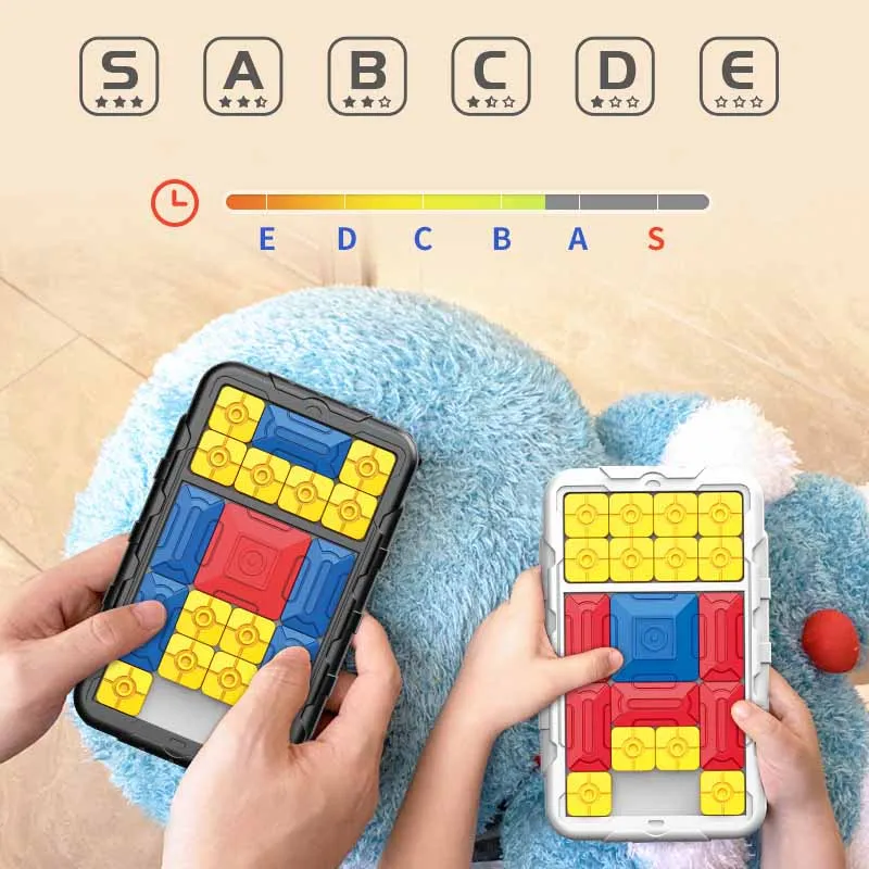 Children's and Adults Puzzle Breakthrough Huarong Road Magnetic Sliding Puzzle Toys Training Logical Thinking Game Toys Gifts