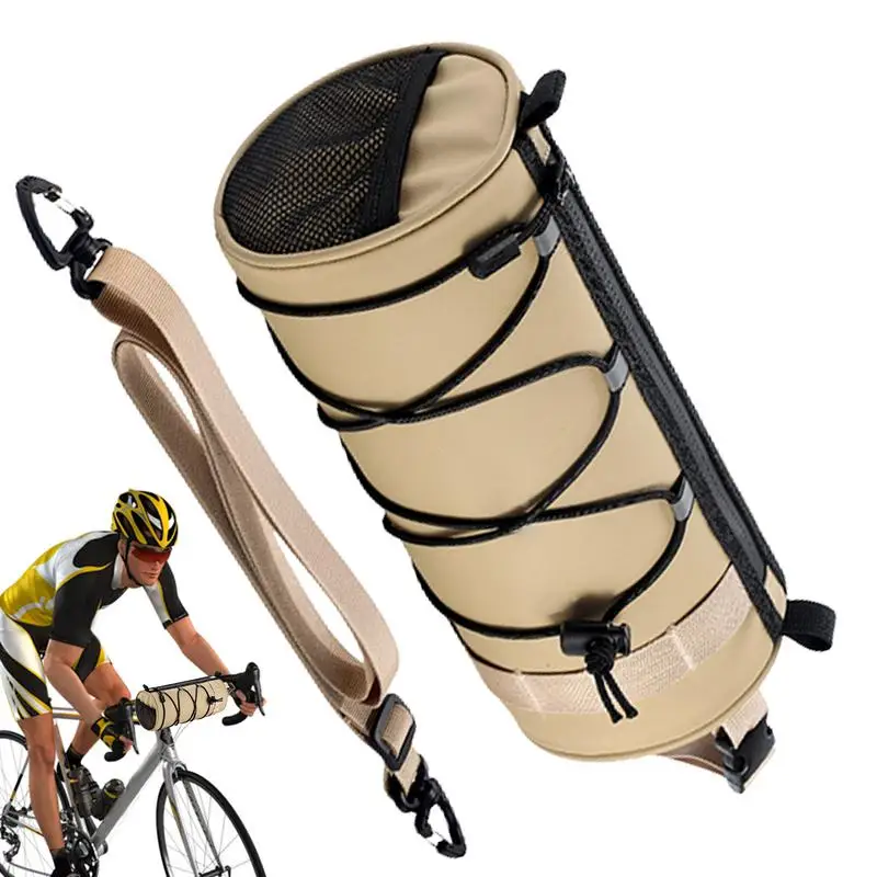 

Bike Handlebar Bag Waterproof Water-resistant Scooter Bag High Capacity Removable Strap Organizer Pack For Water Bottles