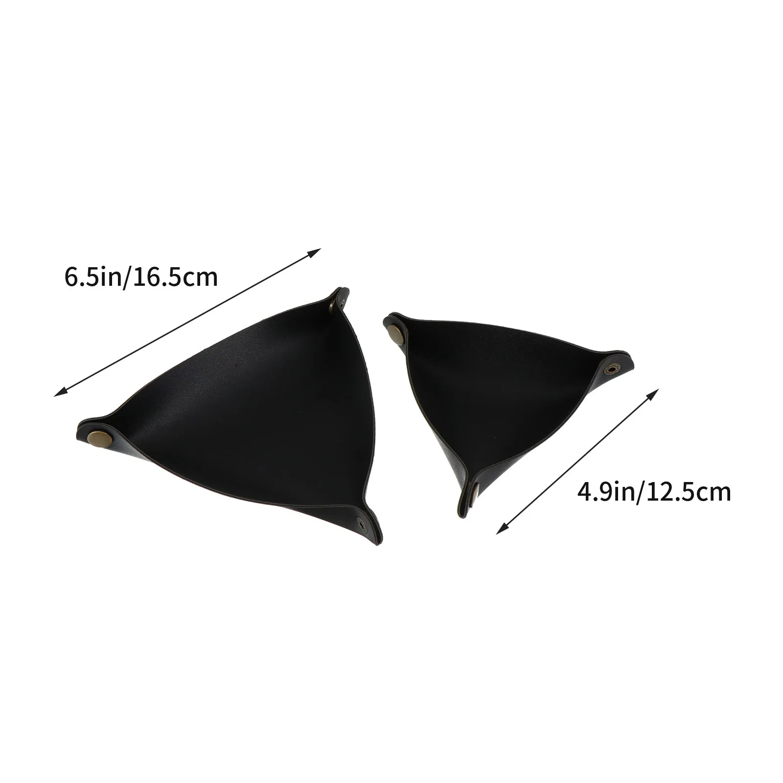 2pcs Storage Tray Pu Triangle Organizer Thickened Desktop Sundries Holder For Keys Watches Jewelry Multi-Function
