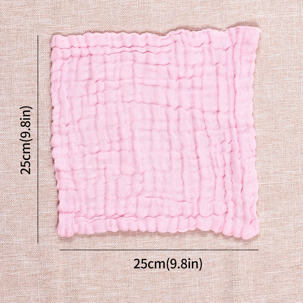 Soft Cotton Gauze 5PCS Baby Face Towel Set Solid Color Burp Cloth Handkerchief Feeding Wash Cloth Wipe