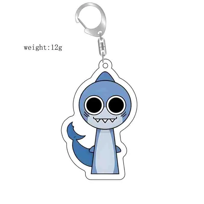 Anime Peripheral Sprunki Rhythm Box Popular Game Characters Acrylic Keychain Pendant Pendant Props Accessories Xmas Gift Arcane