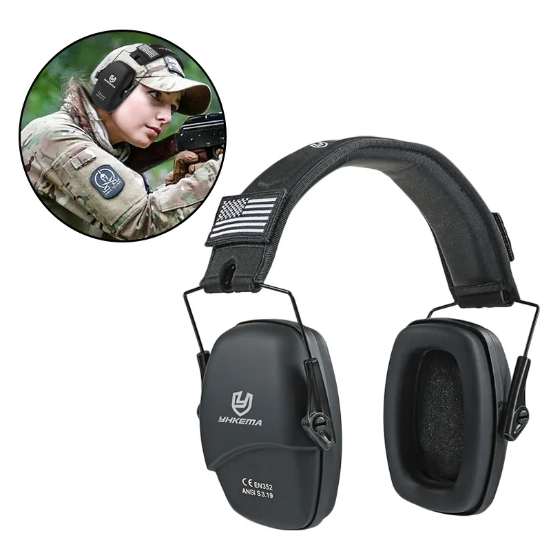 YHKEMA Safety Shooting Hearing Protections Earmuffs For Tactical Hunting Noise Reduction Soundproof Headset