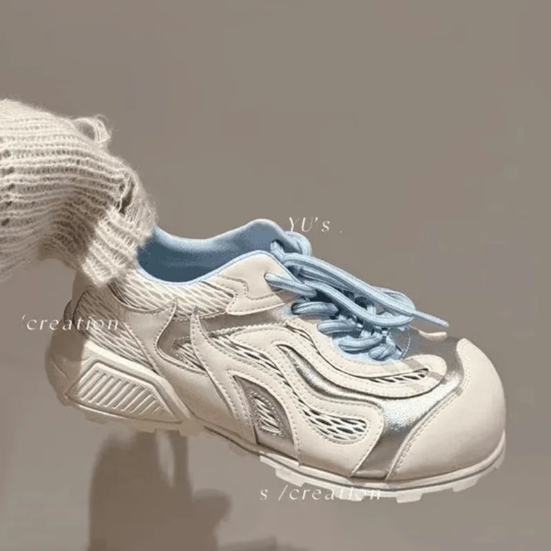 Women's Thick-Soled Dad Sneakers Big Toe Shoes Lightweight Soft Sole Casual Sports Shoes Mesh Breathable Forrest Gump Shoes