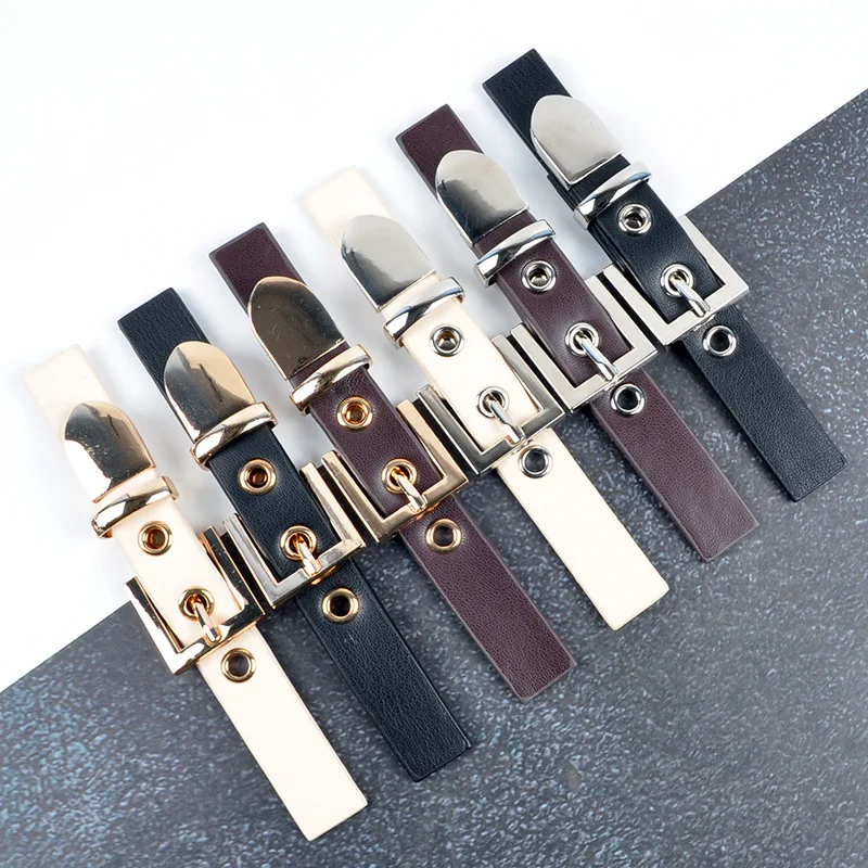 Fashion Leather Loop Button Windbreaker Sweater Buckle Uniform Skirt Metal Leather Fasteners DIY Sewing Decorative Accessories