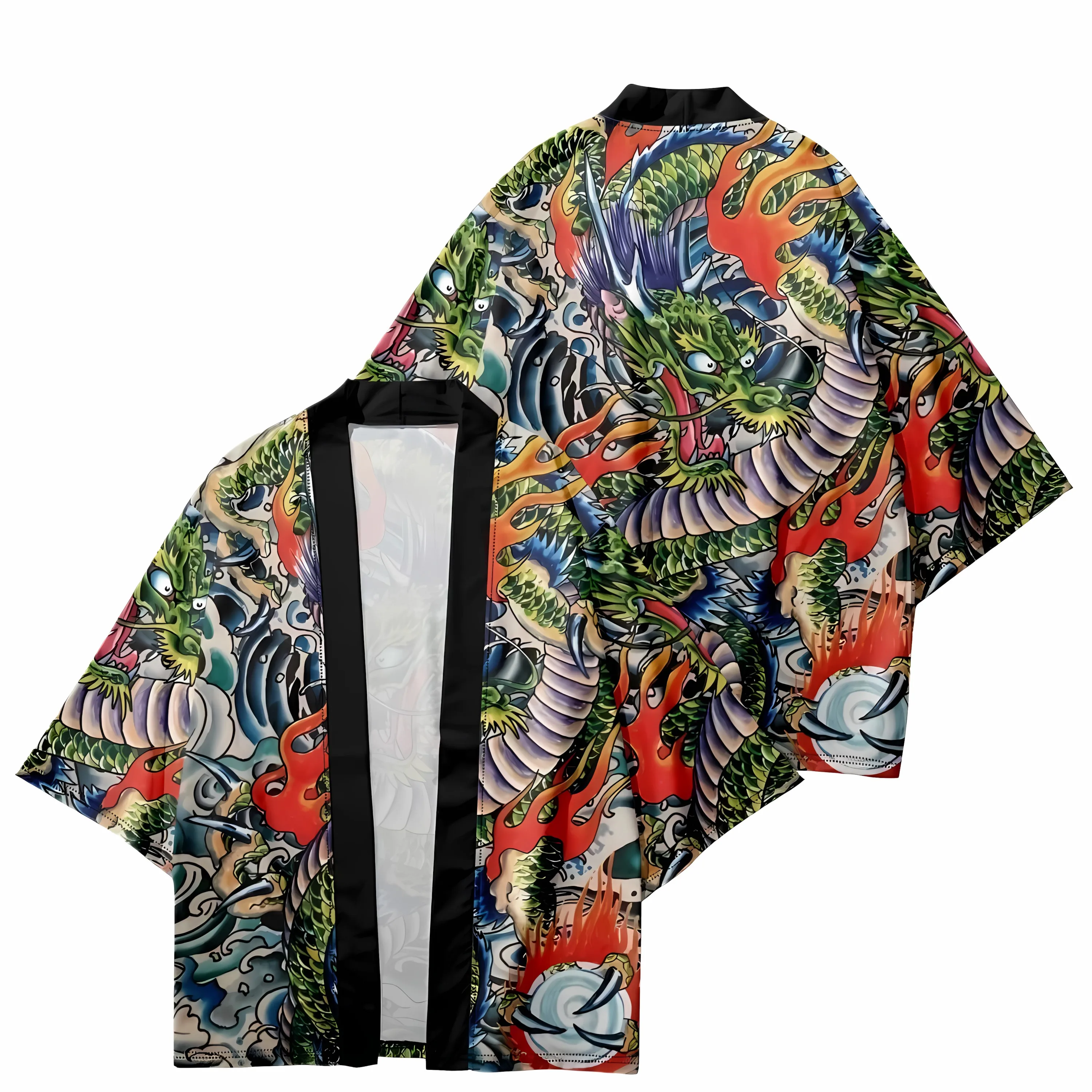 Obrázek 6: 2026 léto nový pánské kimono s 3D střih tisk pro ulice ležérní móda pohodlné měkké prodyšné