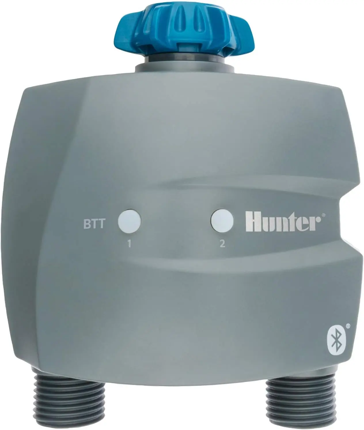 

Умный контроллер полива с управлением через приложение для двух зон, для систем капельного полива газонов и садов, работает от батареек, Wi-Fi не требуется.