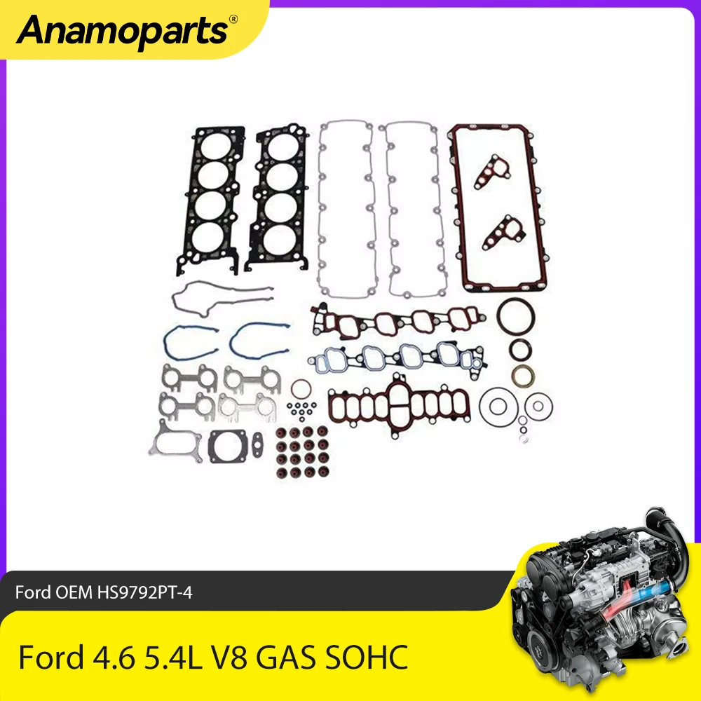 Engine Full Gasket Set Fit 4.6 5.4 L For Ford Expedition 4.6L 54.4L V8 GAS SOHC 99W V99V OEM HS9792PT-4